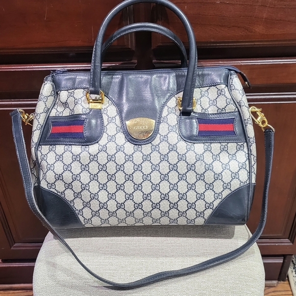 Beautiful Gucci Supreme Web Ophidia Large 2 Way Satchel .. Authentic..w/COA.. - Picture 1 of 16